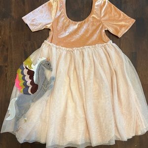 Mini Boden Velvet Tulle Unicorn Dress size 4-5